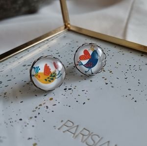 Graceful Birds Stud Earrings